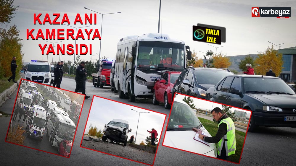 Erzurum'da meydana gelen kazada 24 kişi yaralandı