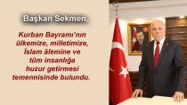 Mehmet Sekmen'den Kurban Bayramı mesajı
